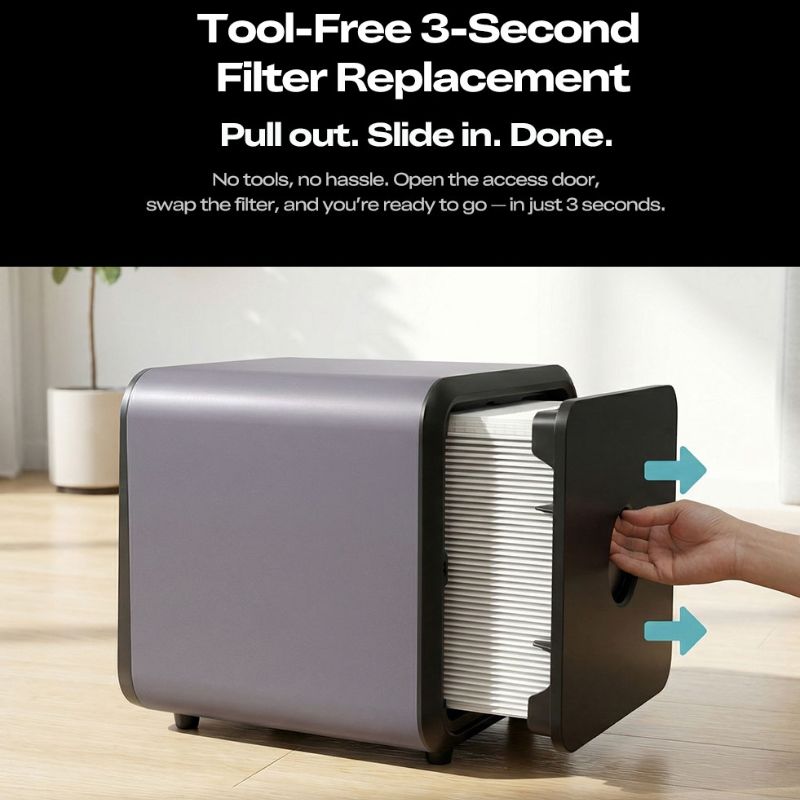 Falcon AP1 mini Creality sostituzione filtro rapida 3 secondi